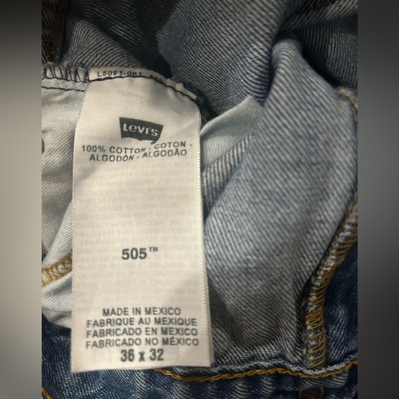 Levi’s VTG Men’s 505 Blue Jeans Red Tab 36x32 EUC Straight Leg Loose Fit Pants - Picture 4 of 17